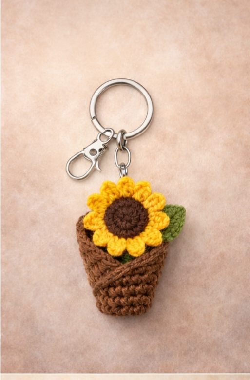 Sunflower Keyring